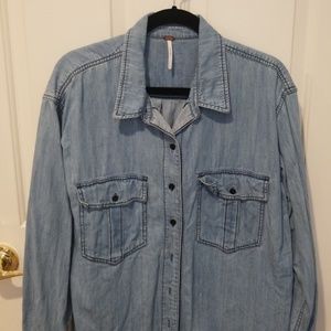 Denim button up